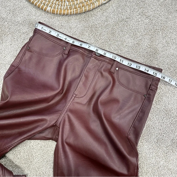 SOLD | Blank NYC Vegan Soft Leather Pants Mid-Rise Skinny Fit in Oxblood Size 30 - Picture 12 of 15